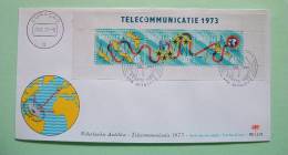 Netherlands Antilles (Curacao) 1973 FDC Cover - Communications - Inter Island Submarine Cable - Map - Antille