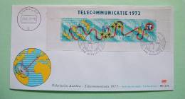 Netherlands Antilles (Curacao) 1973 FDC Cover - Communications - Inter Island Submarine Cable - Map - Antilles
