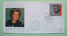 Netherlands Antilles (Curacao) 1973 FDC Cover - Queen Juliana - Flags - Crown Cancel - Antille