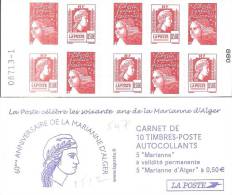 CARNET 1512, Mixte "soixante Ans De La Marianne D'Alger" Nappe 1. Bas Prix, à Saisir. - Modernos : 1959-…