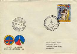 Hungary 1980 FDC Air Mail Intercosmos Cooperative Space Program With USSR - Europe