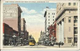 ETATS UNIS . BIRMINGHAM. ALA. FRIST AVENUE LOOKING EAST FROM 19TH STREET . TRAMWAY - Andere & Zonder Classificatie