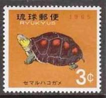 RYUKYU Tortue (Yvert N° 131) Neuf Sans Charniere. MNH - Tortues