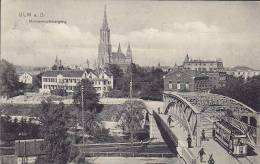 Germany Deutsches Reich PPC Ulm A. D. Mohrenkopfübergang Tram Tramways ULM Nr 1. (Donau) 1913 To STUTTGART (2 Scans) - Ulm