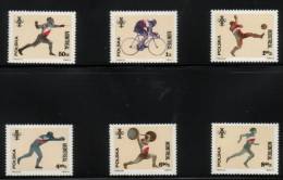 POLAND 1976 XXI OLYMPIC GAMES MONTREAL CANADA NHM Fencing Cycling Boxing Weightlifting Sprint Football Soccer Sports - Ete 1976: Montréal