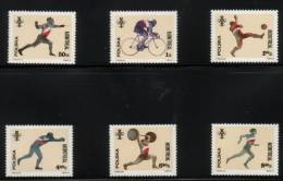 POLAND 1976 XXI OLYMPIC GAMES MONTREAL CANADA NHM Fencing Cycling Boxing Weightlifting Sprint Football Soccer Sports - Gewichtheben