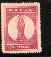 Virgin Islands 1867-70 St. Ursula 4p Used - Britse Maagdeneilanden