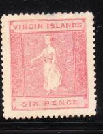 Virgin Island 1867-70 Virgin & Lamps Mint - British Virgin Islands