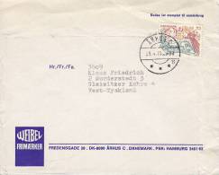 Denmark WEIBEL Frimærker ÅRHUS 1975 Cover Brief To Germany Mi. 554 Kalkmalerien Stamp (Cz. Slania) - Storia Postale