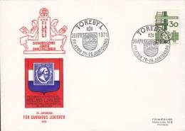 Denmark Sonderstempel TOREBY L. 1970 Cover Brief Mi. 470 Dänische Industrie Stamp (Cz. Slania) - Cartas & Documentos