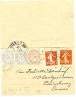 LTR7 - CL SEMEUSE CAMEE 10c DATE214 A DESTINATION DE L'ECOSSE AVEC COMPL.T AFFR.T SEMEUSE ET BLANCS - Kartenbriefe