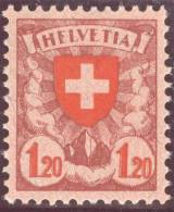 Schweiz 1924 Zu#164.2.01b Abart HFLVETIA ** Postfrisch - Ongebruikt