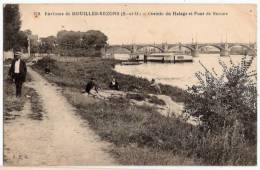 CPA Houilles Bezons Environs De  Chemin Du Halage Et Pont De Bezons 78 Yvelines - Houilles