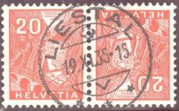 Schweiz Kehrdruck 1935-11-19 Liestal Vollstempel Auf Zu#K31 - Tête-bêche