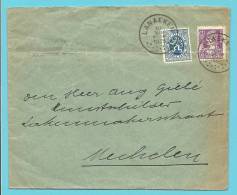 285+338 Op Brief Met Stempel LANAEKEN - 1932 Ceres Y Mercurio