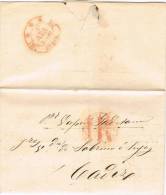 0359. Carta Entera Pre Filatelica BARCELONA A Cadiz 1850. POR VAPOR - ...-1850 Prephilately