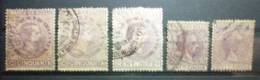 ITALIA - REGNO: 5 Marche Da Bollo Re Umberto I, O - FREE SHIPPING ABOVE 10 EURO - Revenue Stamps