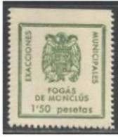 1740--SELLOS ESPAÑA GUERRA CIVIL VIÑETAS  FOGÁS DE MONCLÚS LOCALS1,50 PTS. -STAMPS SPAIN CIVIL WAR BULLETS Monclus Fogas - Emisiones Repúblicanas