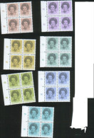 Olanda Pays-Bas Nederland Netherlands 1982 Definitiva Con Effigie Della Regina Beatrice 7v Complete Set Quartine ** MNH - Unused Stamps
