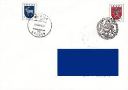 Latvia Lettland Lettonie 1995 Philatelic Exhibition Riga 95 - Special Postmark (addressed Cover) - Lettland