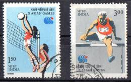 India 1986 X Asian Games Set Of 2 Used - Gebruikt
