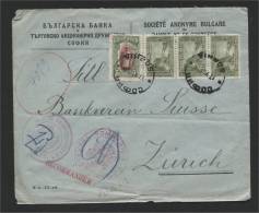 BULGARIA, NICE CENSOR COVER 1918 FROM VARNA TO ZURICH - Briefe U. Dokumente