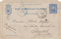 ETAT INDEPENDANT DU CONGO, TOMBAGADIO 19 Avril 1894 Pour BRUXELLES  /2130 - Postwaardestukken