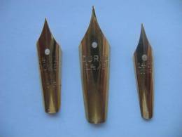 3 METAL FEATHERS FOR FOUNTAIN PEN - Penne