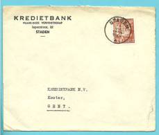 762 Op Brief Met Stempel STADEN ▲ (VK) - 1948 Exportation