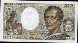 TTB BILLET DE DEUX CENT FRANCS MONTESQUIEU DATE 1983 - 200 F 1981-1994 ''Montesquieu''