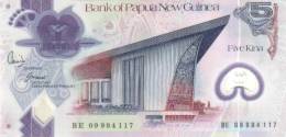 PAPUA NEW GUINEA 5 KINA PURPLE BUILDING FRONT & ARTEFACTS BACK POLYMER DATED (20)09 UNC P.NEW READ DESCRIPTION !! - Papua Nuova Guinea