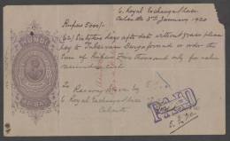 India  KG V  4R8A  Promisory Note (Hundi)  # 44278 F Indien Inde - 1911-35 Roi Georges V
