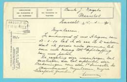 Dokument "Administration Des Telegraphes Et Des Telephones / Gevolg Op..." Met Telegraafstempel HASSELT Op 13/03/1930 - Folletos De La Oficina De Correos