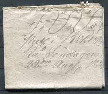 1830 Sweden Kronopost Crownpost Crown Coil Letter Förfilateli Kronoslingor To Kihl - ... - 1855 Prephilately