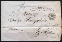 HUNGARY - VOJVODINA - PEST To  NOVI SAD  - AJANLOTT S.z. - Mi. 19B - Perf. L 11½  -1880 - RR - Lettres & Documents