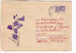 GOOD USSR Postal Cover 1969 - Flowers - Lettres & Documents