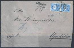 HUNGARY - VOJVODINA - PEST To  NOVI SAD  - AJANLOTT S.z. - Mi. 18B X2 Dif.size - Perf. L 11½  -1877 - RR - Lettres & Documents