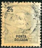PONTA DELGADA, PORTUGUESE COLONY, KING CARLOS, 1897-1905, FRANCOBOLLO USATO, Scott 13 - Ponta Delgada