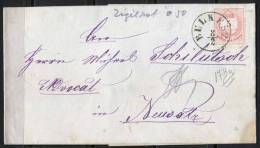 HUNGARY - VOJVODINA - BULKESZ (MAGLIĆ)  To  NOVI SAD   - Mi. 17Ba Ziegelrot - Perf. L 13  -1876 - Cartas & Documentos