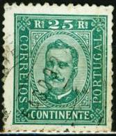 PORTOGALLO, PORTUGAL, 1892, KING CARLOS, FRANCOBOLLO USATO, Scott 71a, YT 70, Afi 70 - Used Stamps