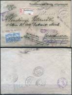 HUNGARY  - TISZA KALMANFALVA (Budisava)  To DETROID USA To RETURN - RECOM - Mi. 118  - 1914 - Briefe U. Dokumente