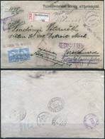 HUNGARY  - TISZA KALMANFALVA (Budisava)  To DETROID USA To RETURN - RECOM - Mi. 118  - 1914 - Covers & Documents