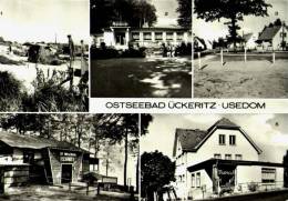 AK Ückeritz/Usedom, Campingplatz, Strandklause, Hauptstraße, Ratscafé, Gel, 1978 - Usedom