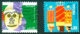 Portugal  2006-11  Traditionelle Masken / Traditionelle Feste  (2 Gest. (used))  Mi: 3067, 3592 (0,80 EUR) - Usati