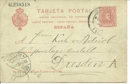 E.POSTAL  A ALEMANIA   ESCANER DORSO - 1850-1931