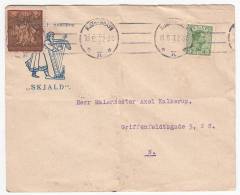 DENMARK - SKJALD, Copenhagen, København, Cover, Year 1917. F. Sangkor - Covers & Documents