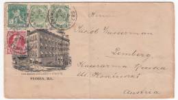 BELGIUM - Antwerpen Stamps - Peoria, Illinois, Cover, Year 1912, Folded - Otros & Sin Clasificación
