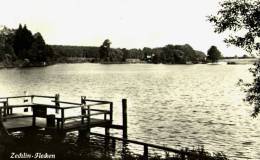 AK Zechlin-Flecken, Flecken Zechlin, Am Schwarzen See, Gel, 1957 - Zechlin