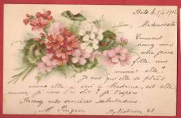 C0879 Bouquet De Fleurs. Précurseur. Cachet 1902. - Altri & Non Classificati