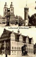 AK Wittenberg, Stadtkirche, Rathaus, Lutherdenkmal, Schloßkirche, Gel, 1961 - Wittenberg